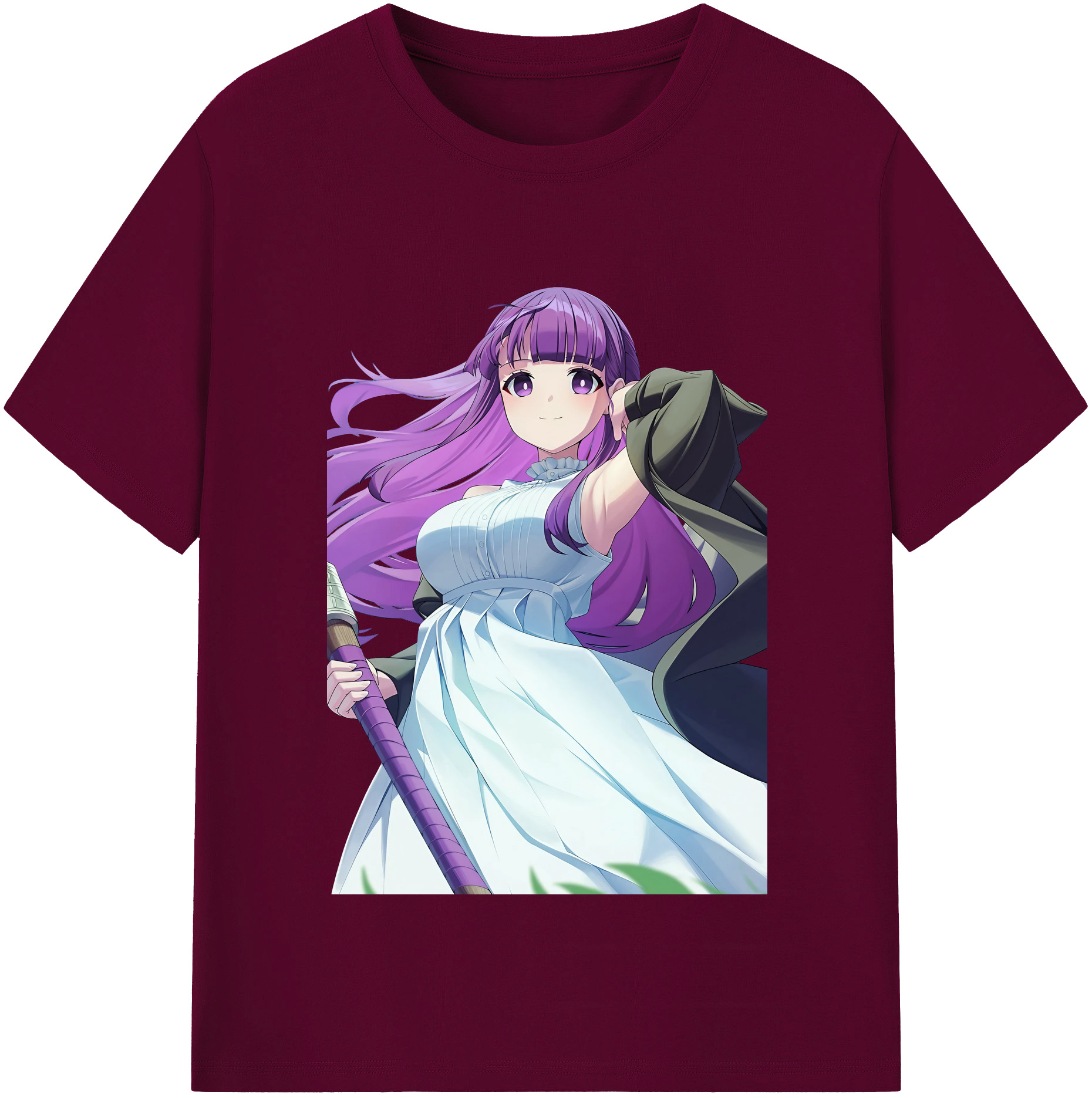 （画像用） 葬送のフリーレン Frieren レディースカジュアルプリントTシャツ（綿100％）